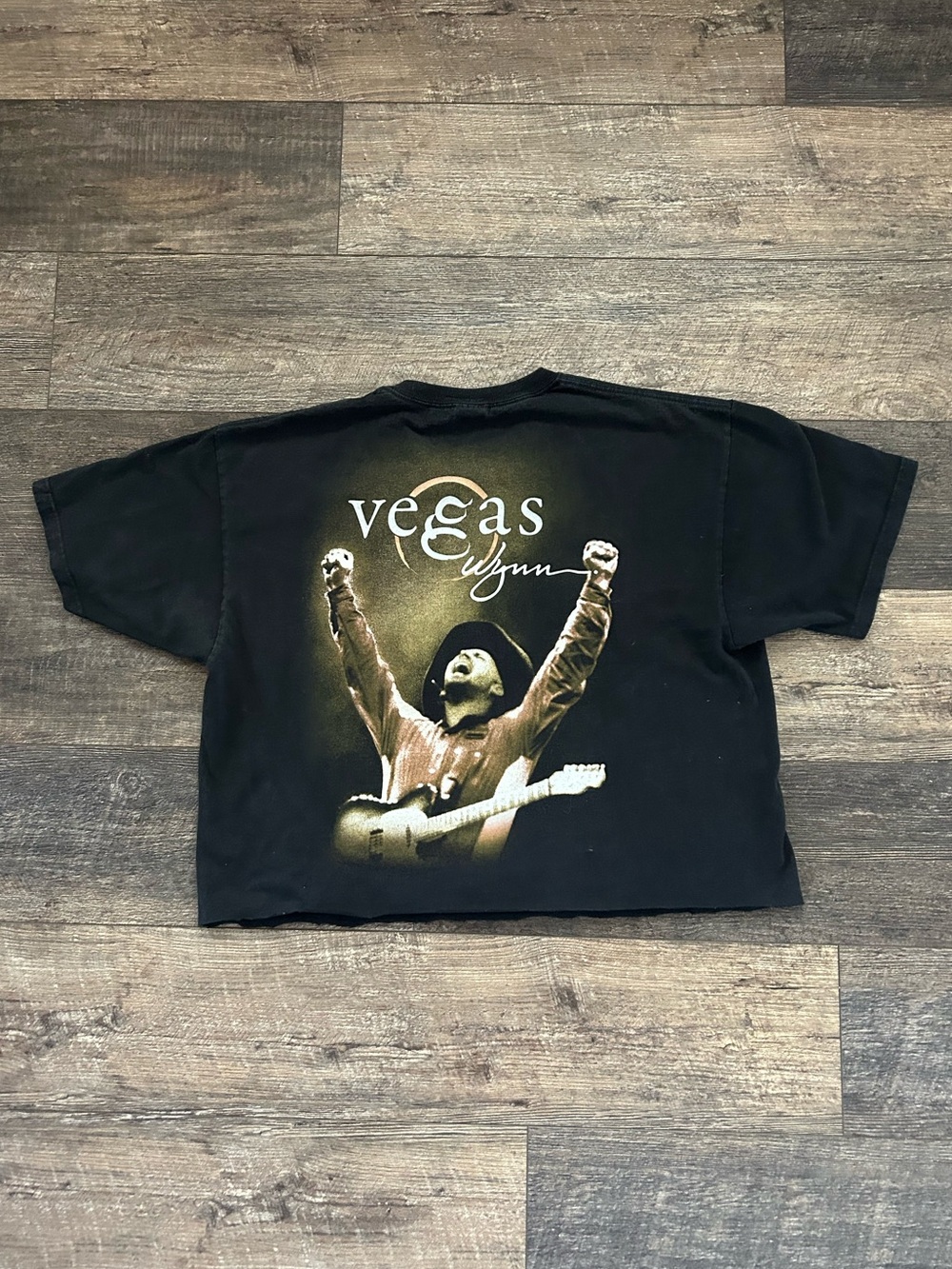 1999 Cropped Garth Brooks Tee Sz XL Las Vegas Residency Show Country Music